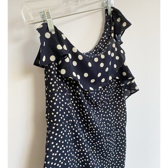 A NEW DAY Women's Polka Dot One Shoulder Midi Dress SZ L - Picture 10 of 13